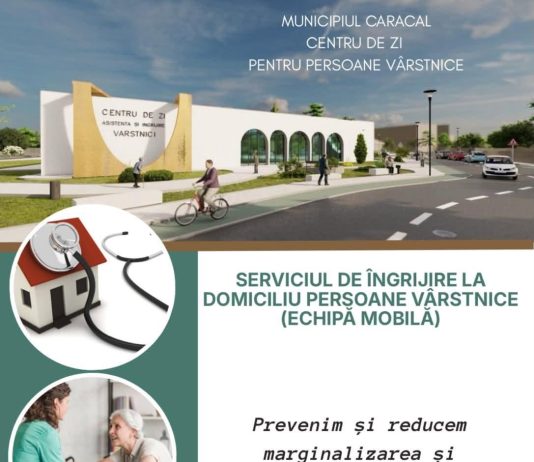 Sprijin direct la ușa vârstnicilor din Caracal. Echipa mobilă oferă îngrijire la domiciliu