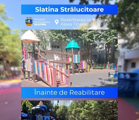 Locul de joacă de pe Aleea Tineretului a prins din nou viață