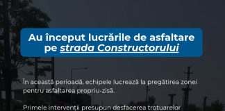 Au început lucrările de asfaltare pe strada Constructorului din Slatina