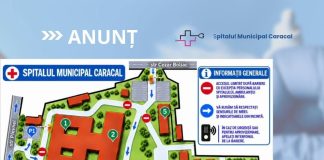 Bariere automate la Spitalul Municipal Caracal. Accesul la Urgențe se va face din strada Plevnei