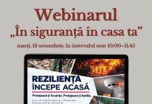 Webinar despre siguranța locuințelor, de Ziua Internațională pentru Reducerea Riscurilor de Dezastre