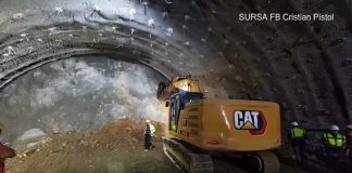 Autostrada Sibiu – Pitești (A1), secțiunea 2: a fost străpunsă și cea de-a doua galerie (264 m) a tunelului Boița 1!